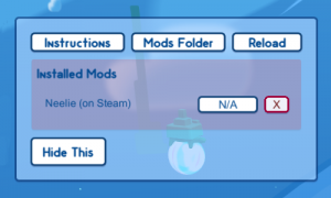 Contraption mods menu